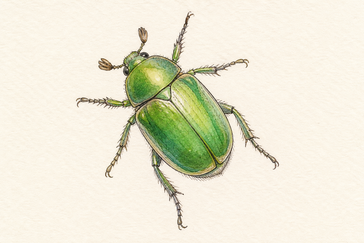 Small hand-drawn insect illustration